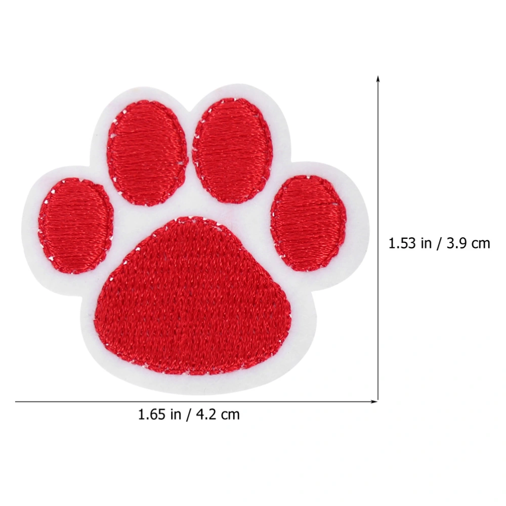 20pcs Embroidered Dog Paw Patches Sew On Applique Clothes Dress Sewing Applique