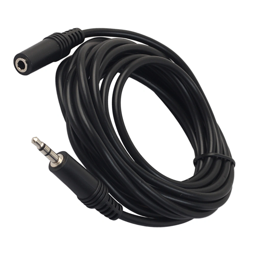 3 Meters 3.5mm Male to Female Professional Stereo Audio Extension Cable with Nickle Plated Connectors (Black)