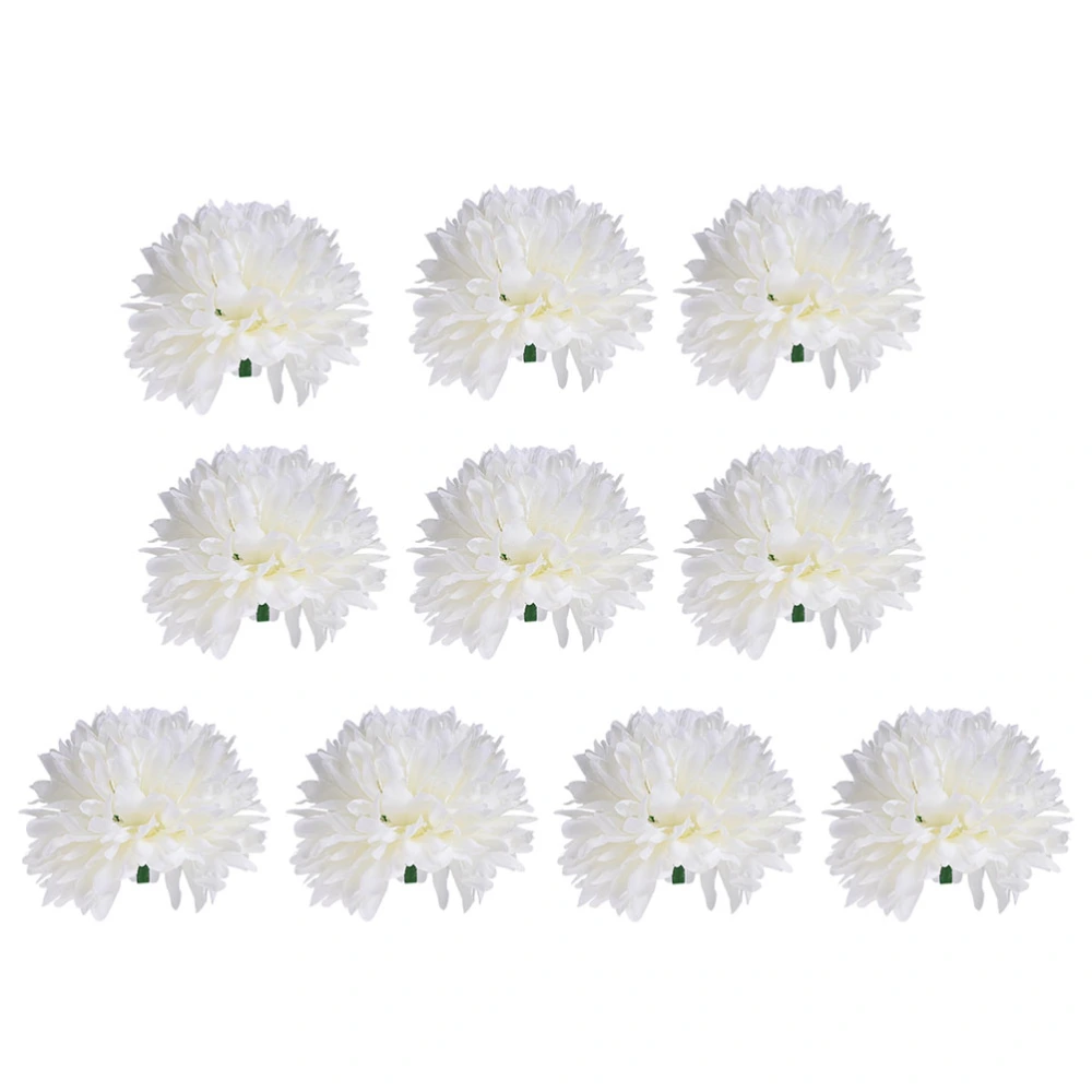 10Pcs Artificial Chrysanthemum Decors Fake Flower Ornaments Scene Layout Decors