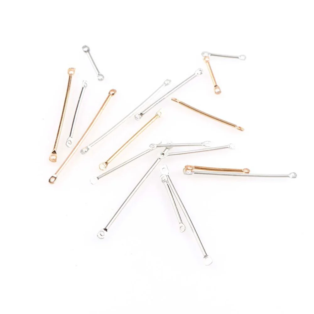 200pcs Eardrop Connection Rod Accessories Decorative Earring Jewelry Accessories for Woman (Golden 25mm)