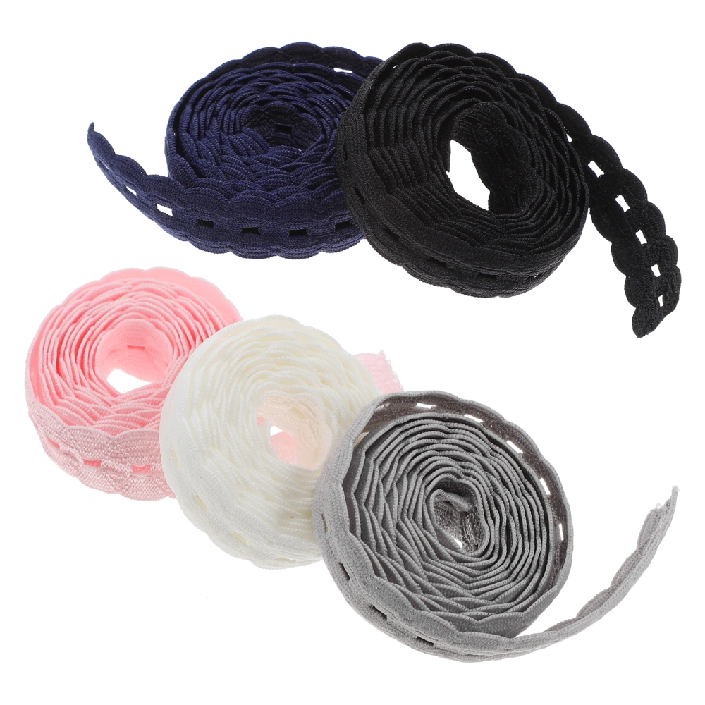 5Pcs Elastic Lace Ribbon Decorative DIY Hair Band Lace Kids Headband Making Lace