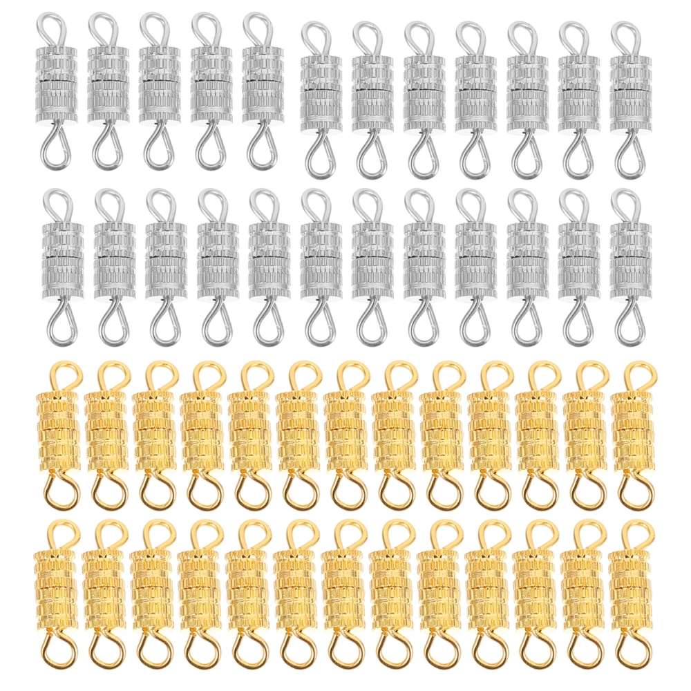 120pcs Screw Type Clasps Alloy Screw Clasps Screw Clasps for DIY Necklace