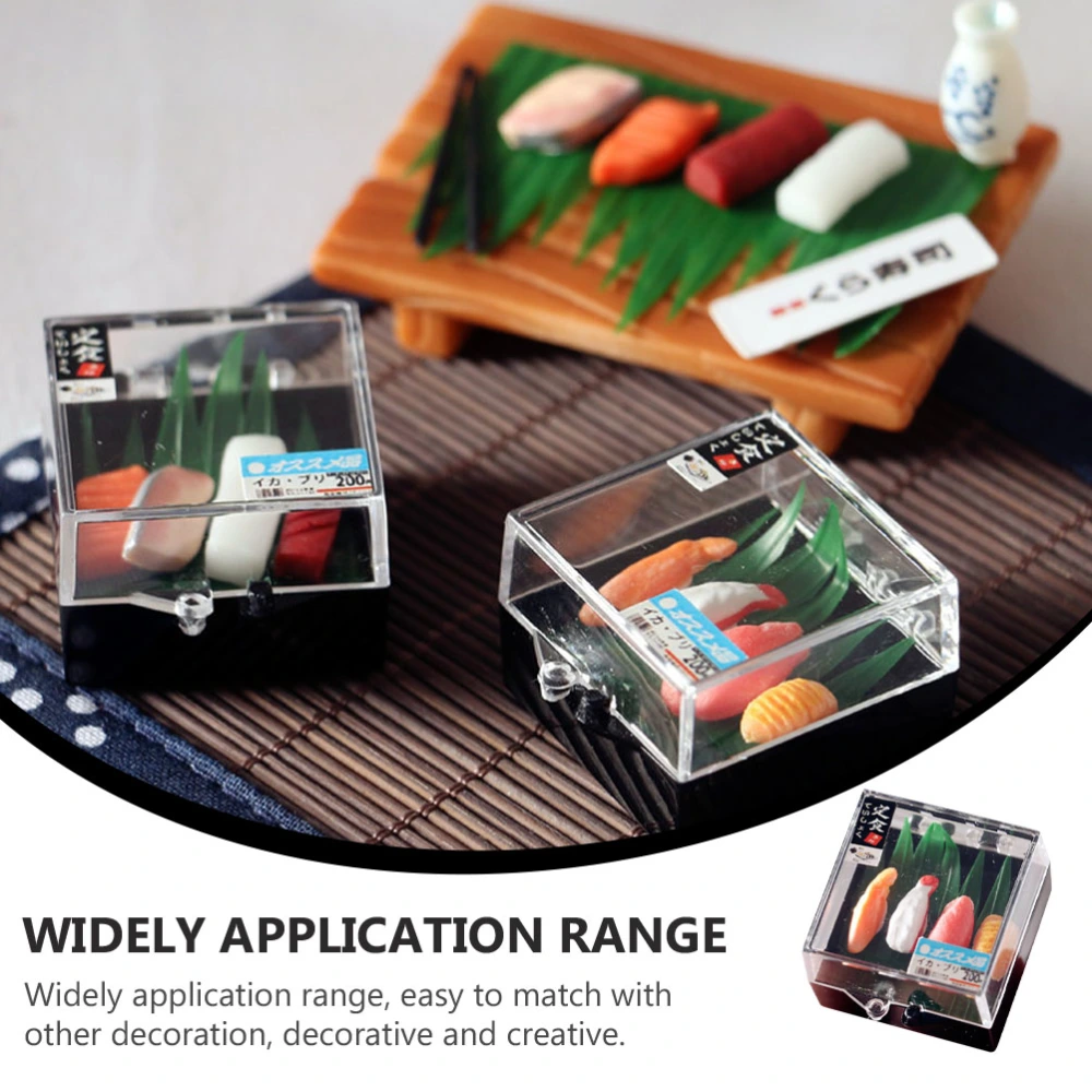 1 Set Simulated Mini House Sushi Mini House Accessory for Decor (Assorted Color)