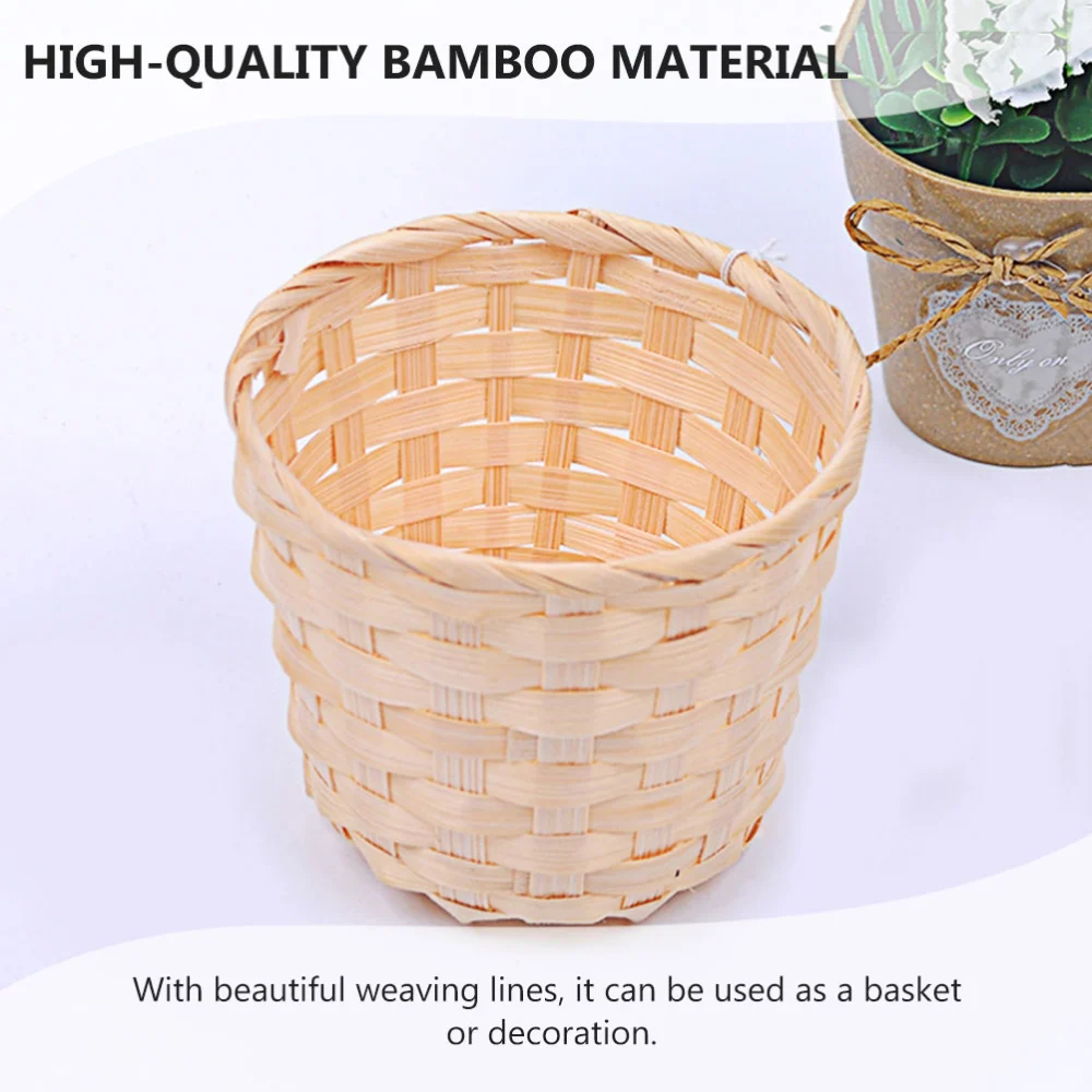 5Pcs Household Baskets Desktop Sundries Storage Baskets Delicate Desktop Ornament