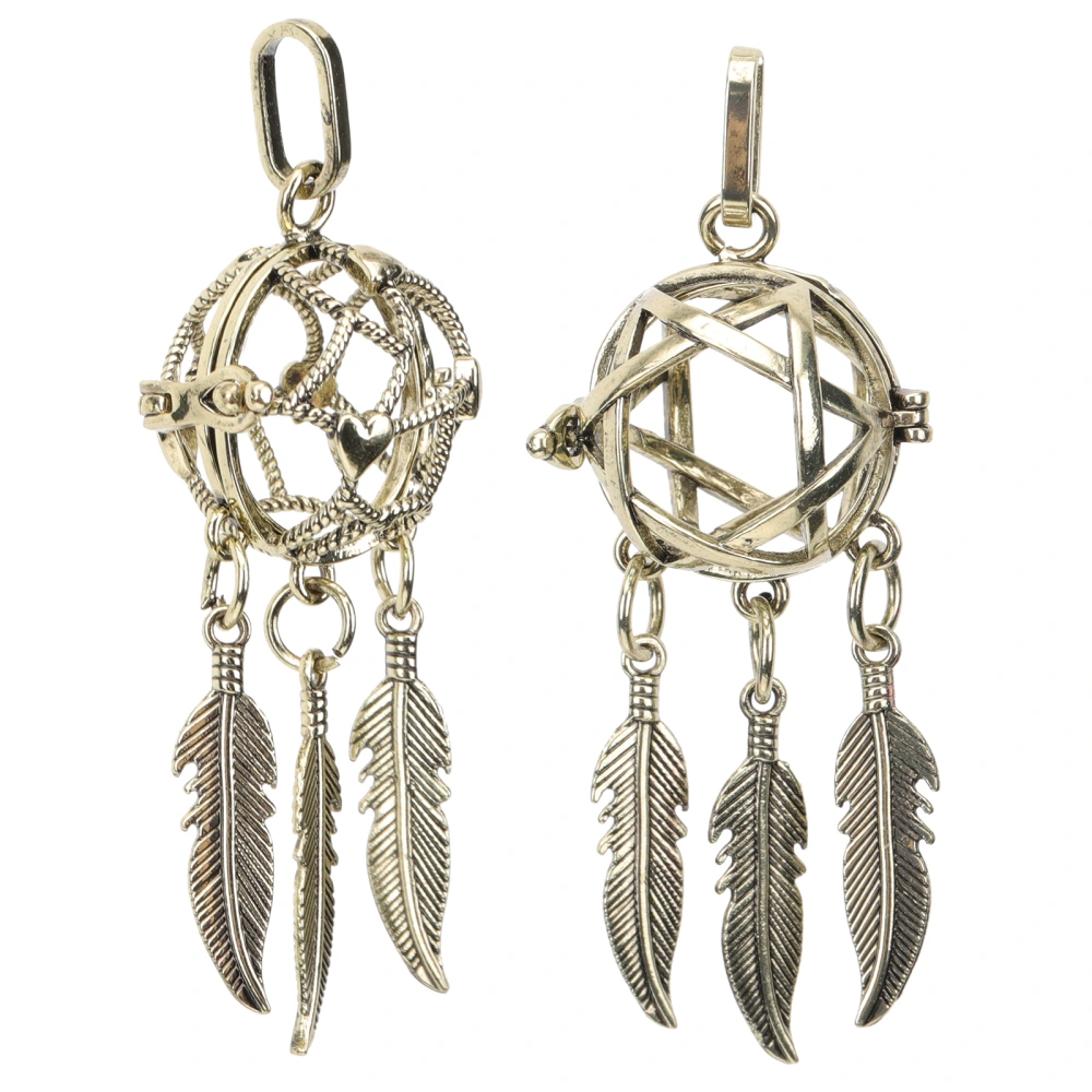 2Pcs Alloy Dreamcatcher Pendant Aroma Pills Balls DIY Jewelry Accessories