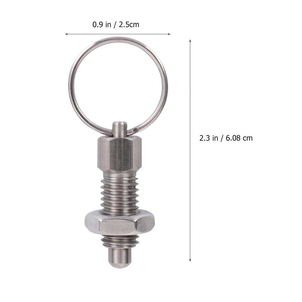 2pcs Stainless Steel Knob Plunger Split Position Column Spring Pin Screw Type Quick Release Pin (LHFSS-10-1.5-6 Stainless Steel Round Head)