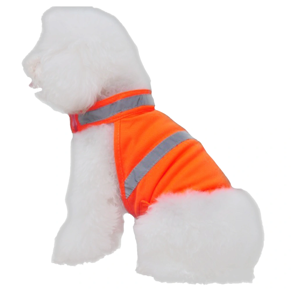 Dog Reflective Safety Vest High Visibility Breathable Dog Summer Clothes for Walking Running Hiking (Fluorescent Orange-M)