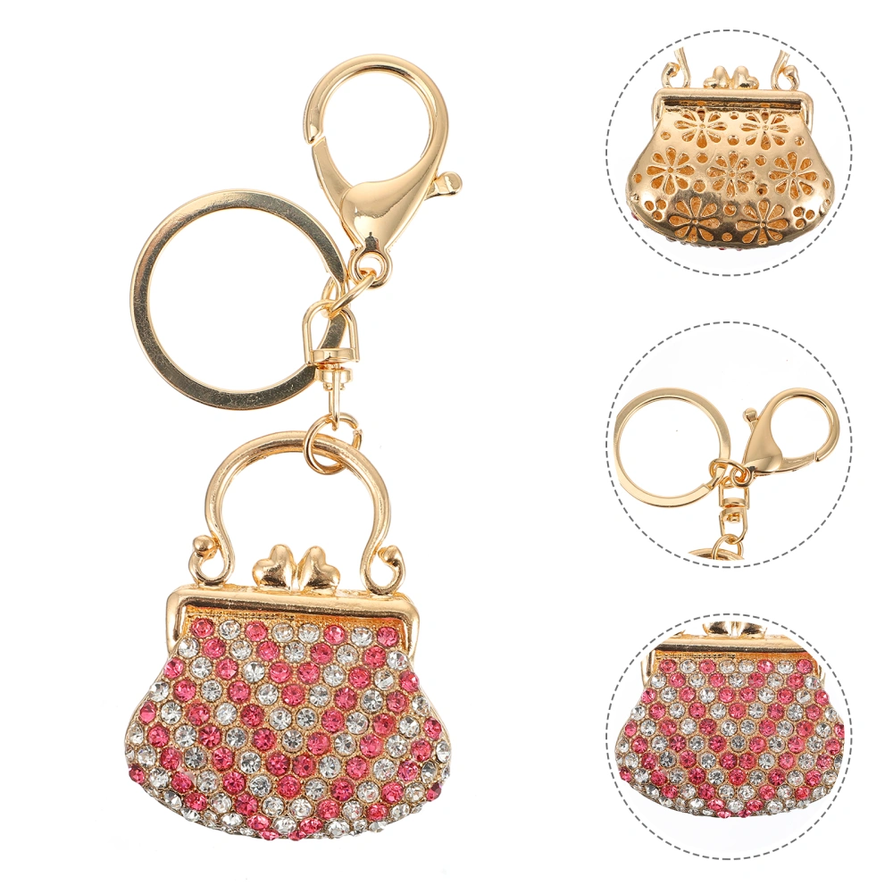 1pc Pretty Alloy Diamond Key Chain Alloy Diamond Key Ring Bag Key Chain