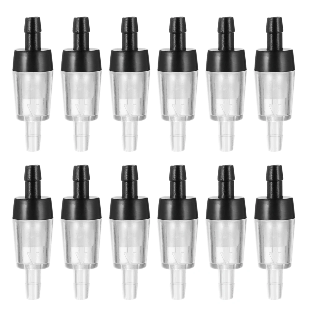 UEETEK 20 PCS Aquarium Air Pump Check Valves Plastic One Way Non-return Check for Fish Tank (Black)