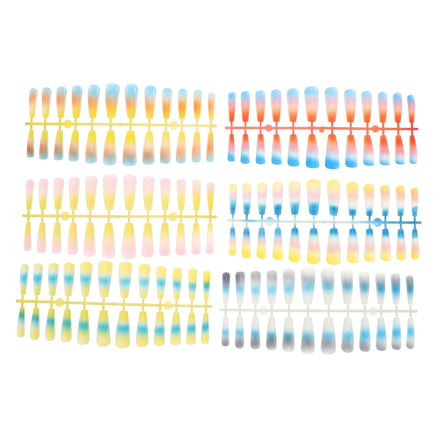 144pcs Press on Nails Coffin False Nails Artificial Nail Tips Long Fake Nails