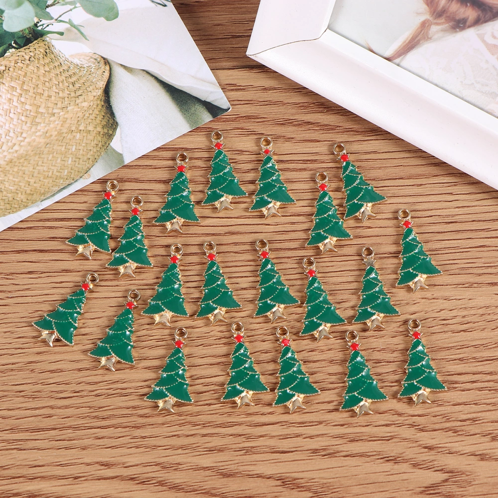 20Pcs 1.8x2.7cm DIY Handmade Dripping Oil Pendant for Christmas Hair Accessories