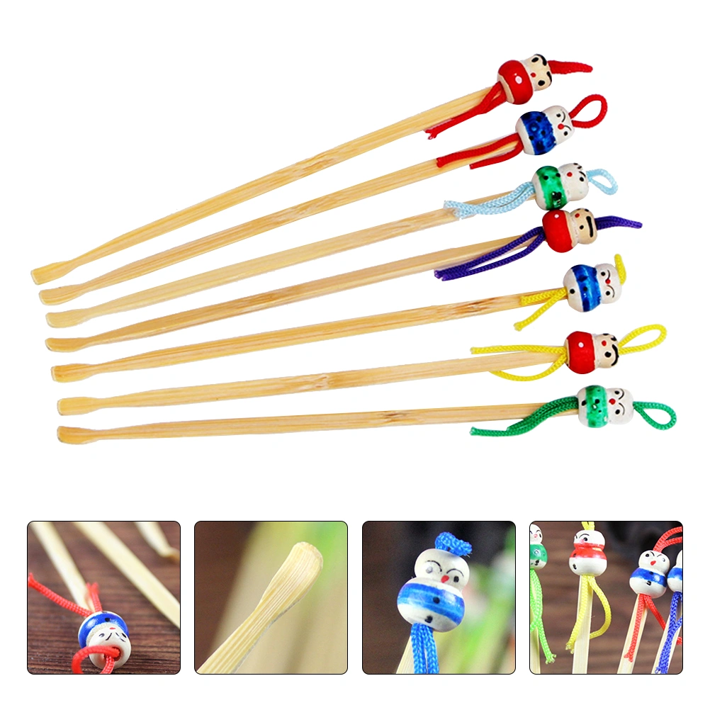 12Pcs Cartoon Ear Cleaners Wooden Wax Cleaners Adorable Wax Removers (Random Color)