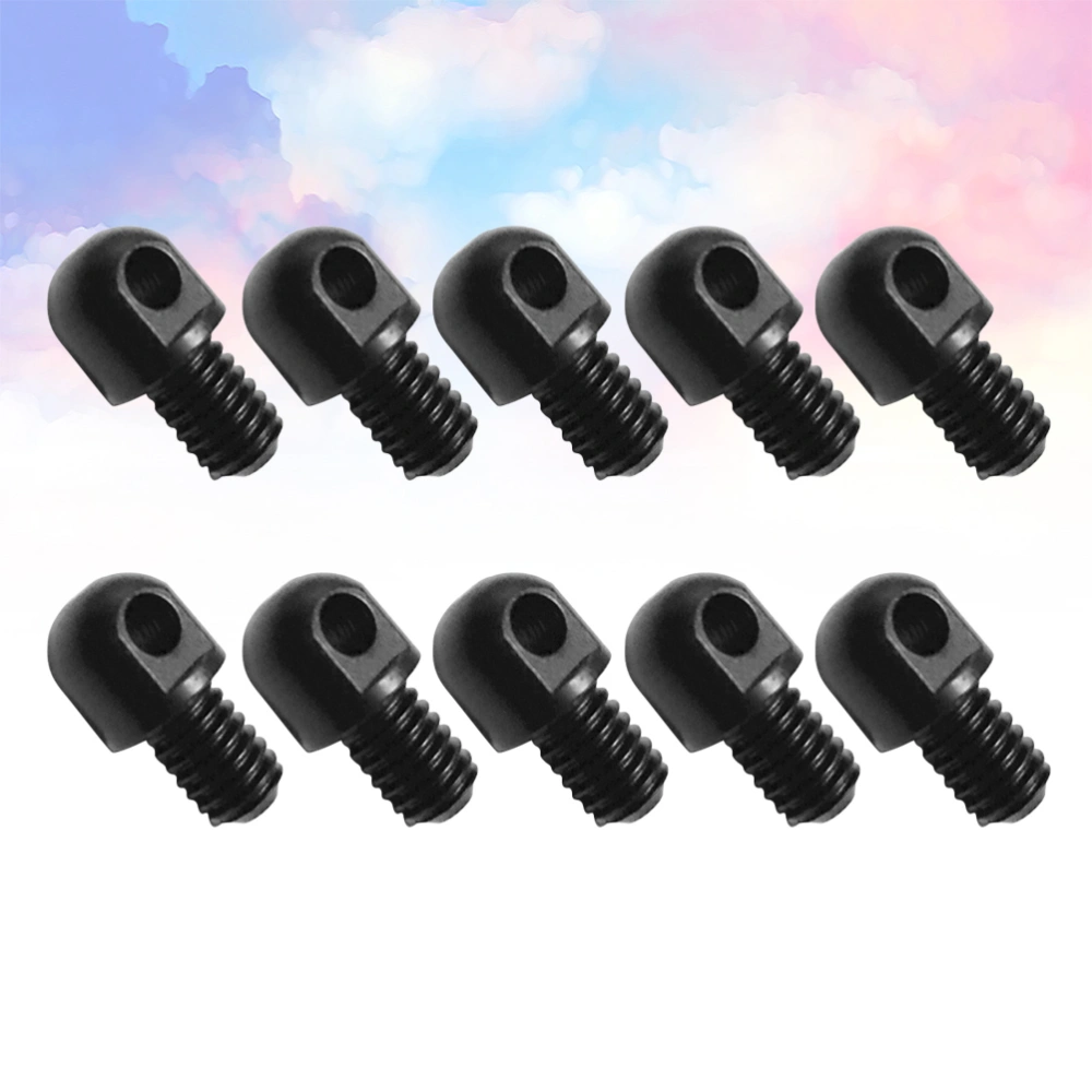 10pcs Hunting Accessories Steel Sling Swivel Screw QD Quick Release Strap Buckle Screw Wooden Gunstock Strap Ring Screw (Black 6mm)