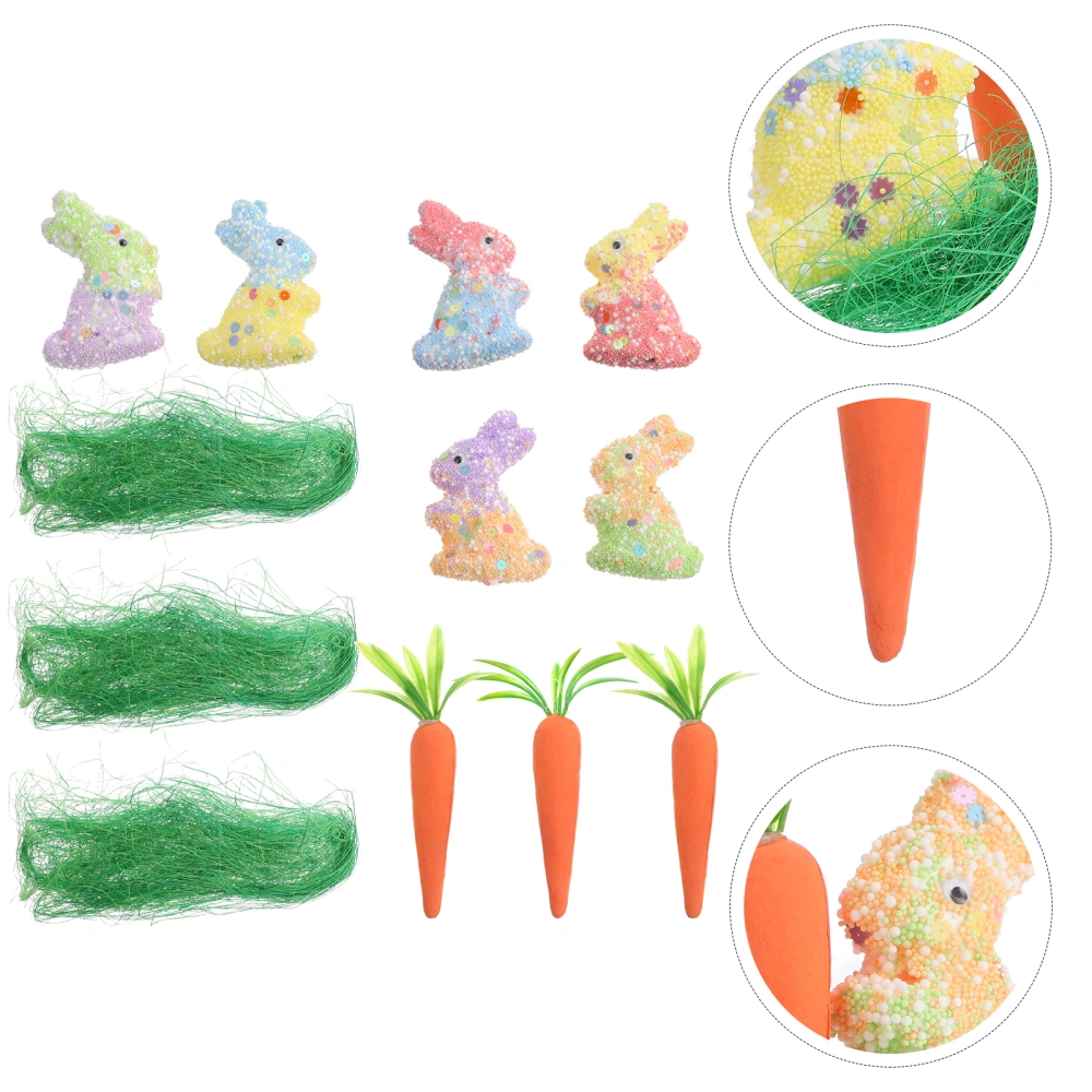 3 Sets Easter Carrot Ornaments Decorative Carrot Handcraft DIY Accessories