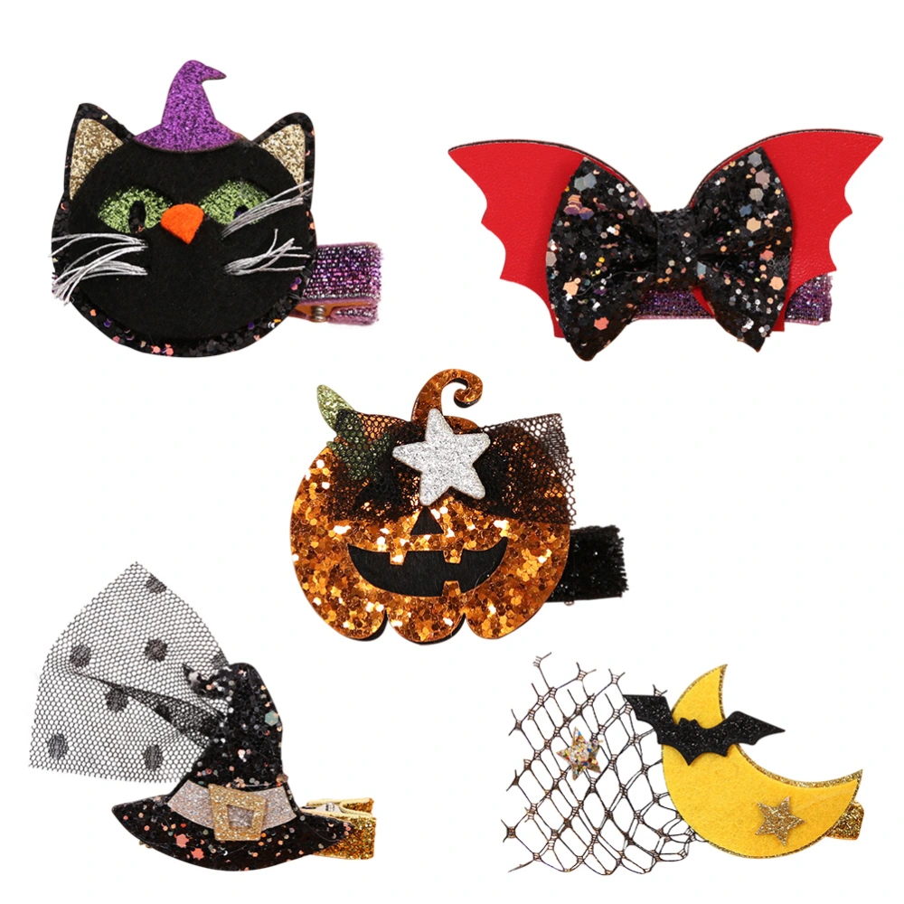 5pcs Halloween Hair Clips Hairpins Barrettes Halloween Hair Accessories For Kids