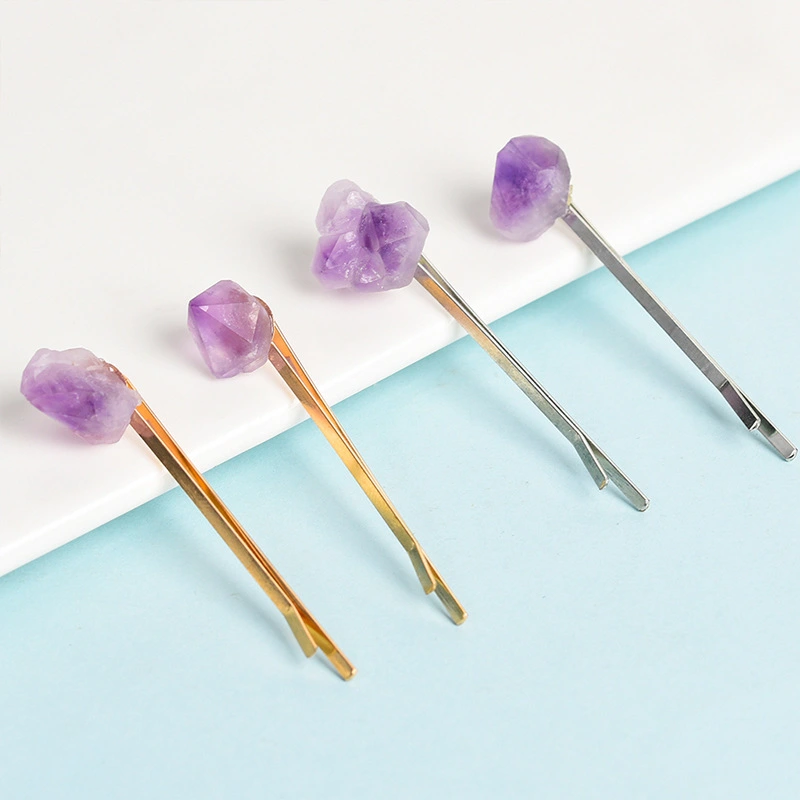 4pcs Women Hair Pin Simple Elegant Bobby Pin Delicate Crystal Stone Hairpin for Girls Women Hair Clips