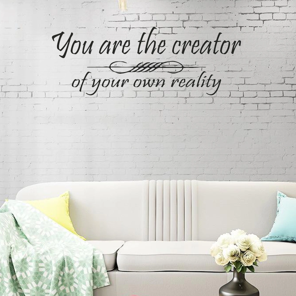 Removable Background Wallpaper PVC Words You Are Art Sticker for Bedroom Living Room