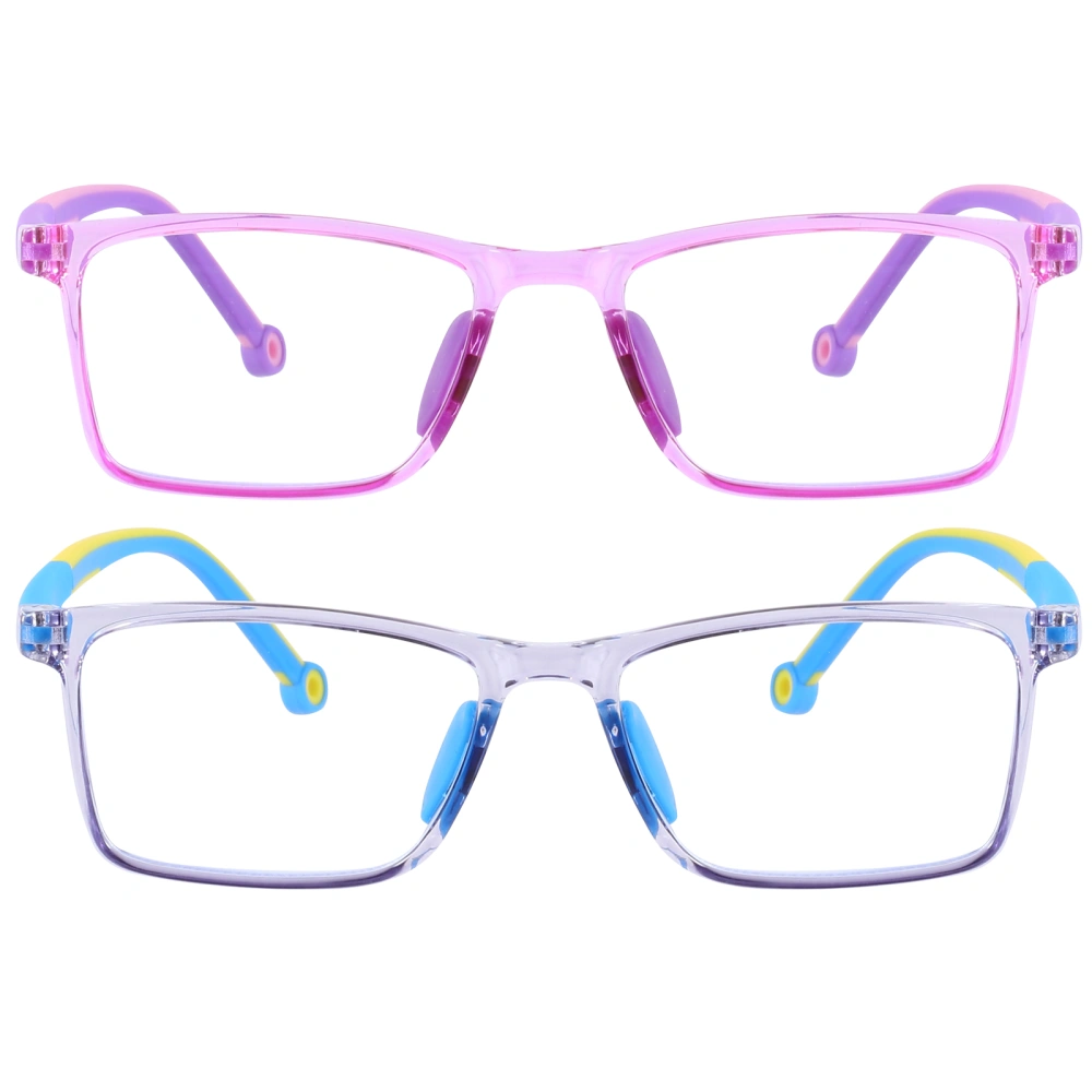 2 Pairs Blue Light Blocking Glasses Computer Goggles Children Glasses Gift