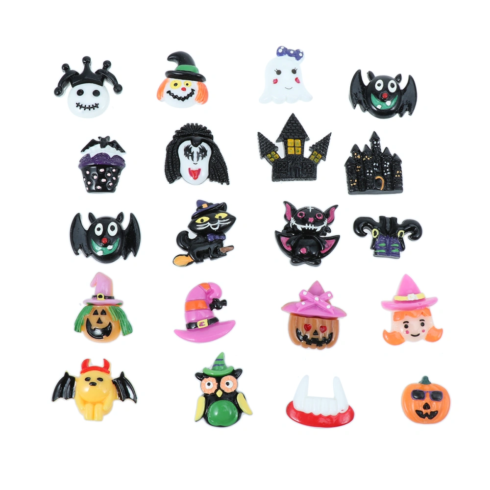 20pcs Resin Refrigerator Sticker Accessories Halloween Home Decoration Paste Arts Crafts (Random Pattern)