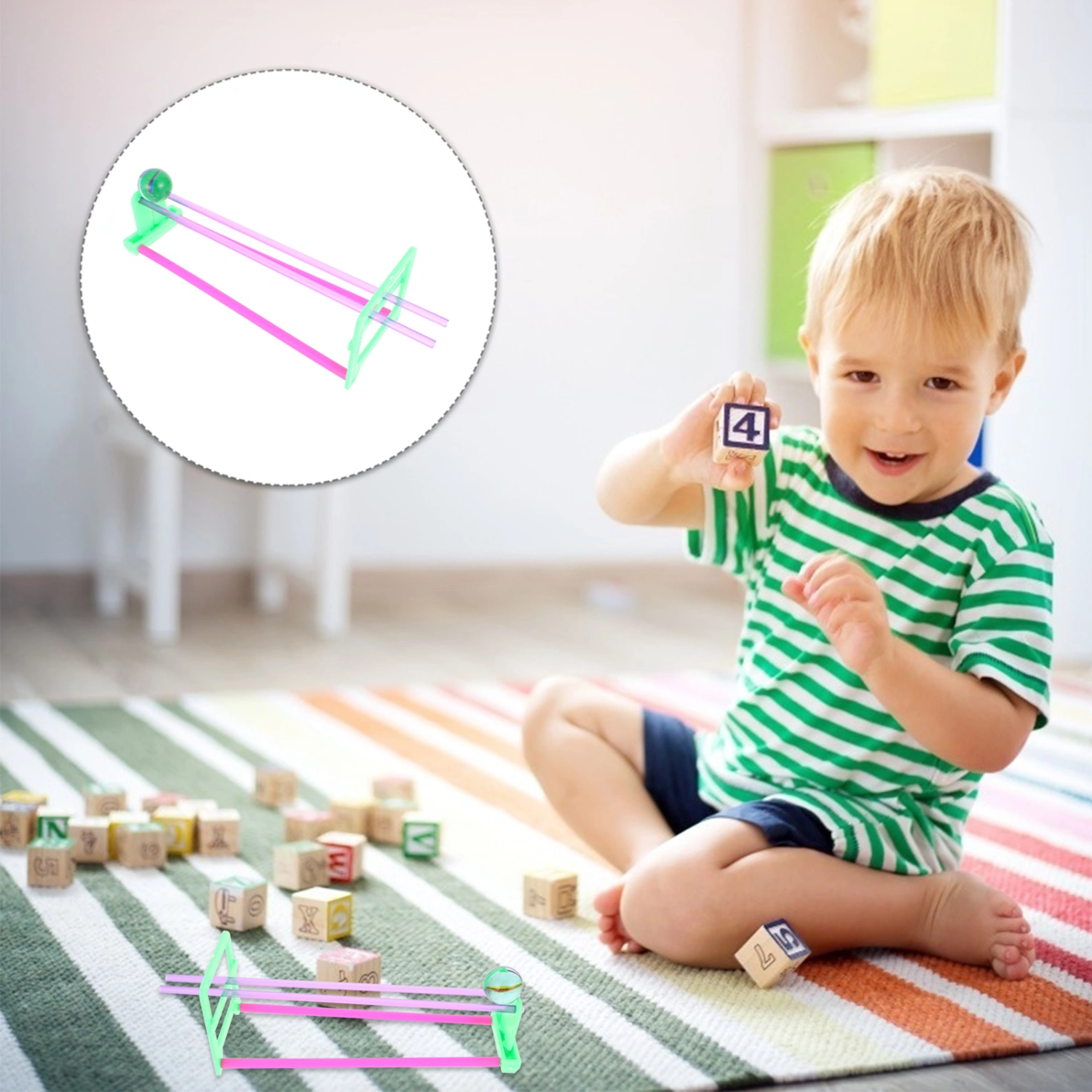 1 Set Dual Track Slope Exercise Ability Educational Kid Student Equipment Toys