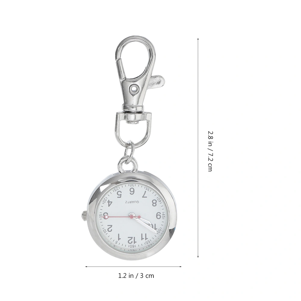 2Pcs Fashionable Pocket Watch Simple Keyring Design Watch Decorative Nurse Watch