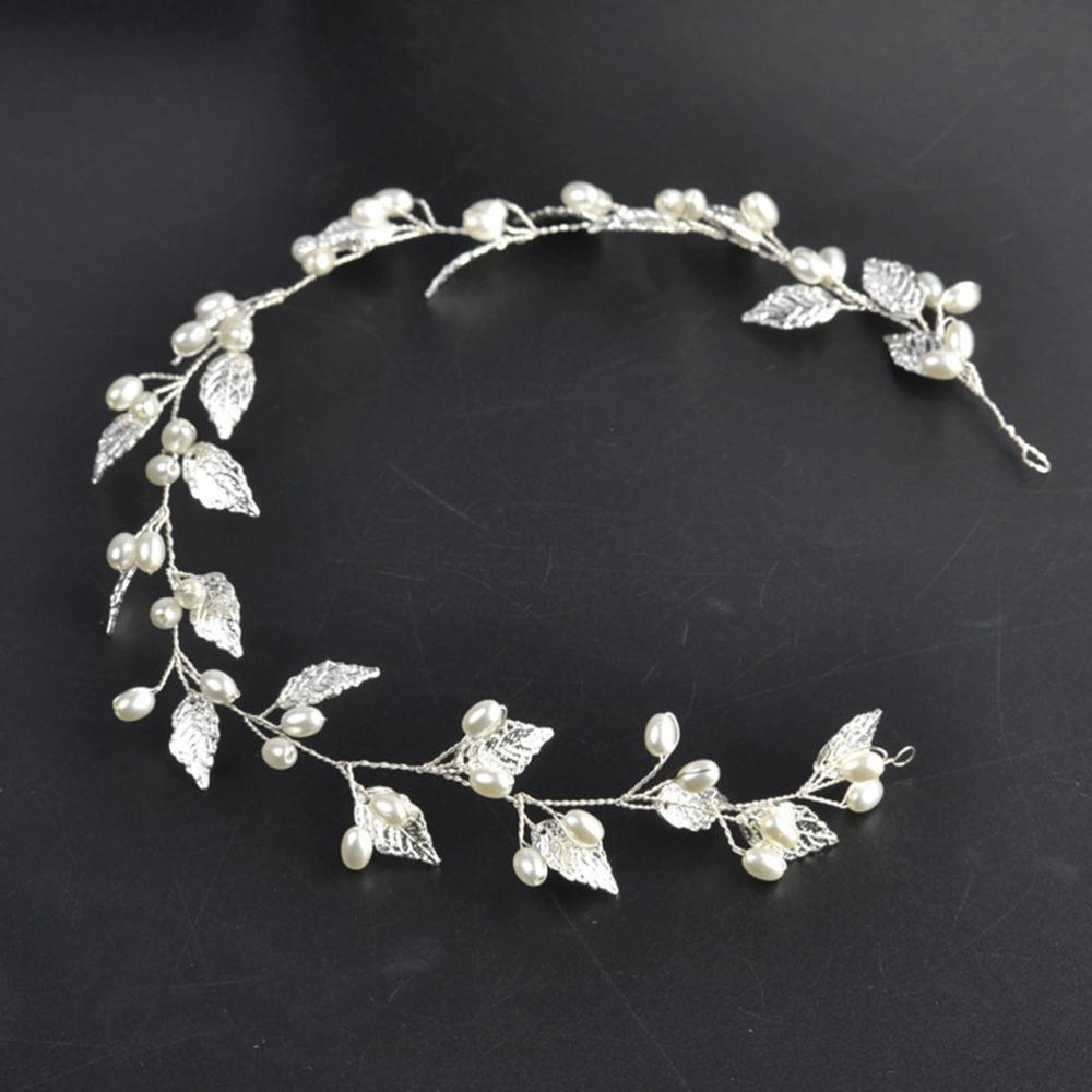 Wedding Headband Pearls Leaf Bridal Headpieces Headwear Hair Accessory for Wedding Hair Decoration