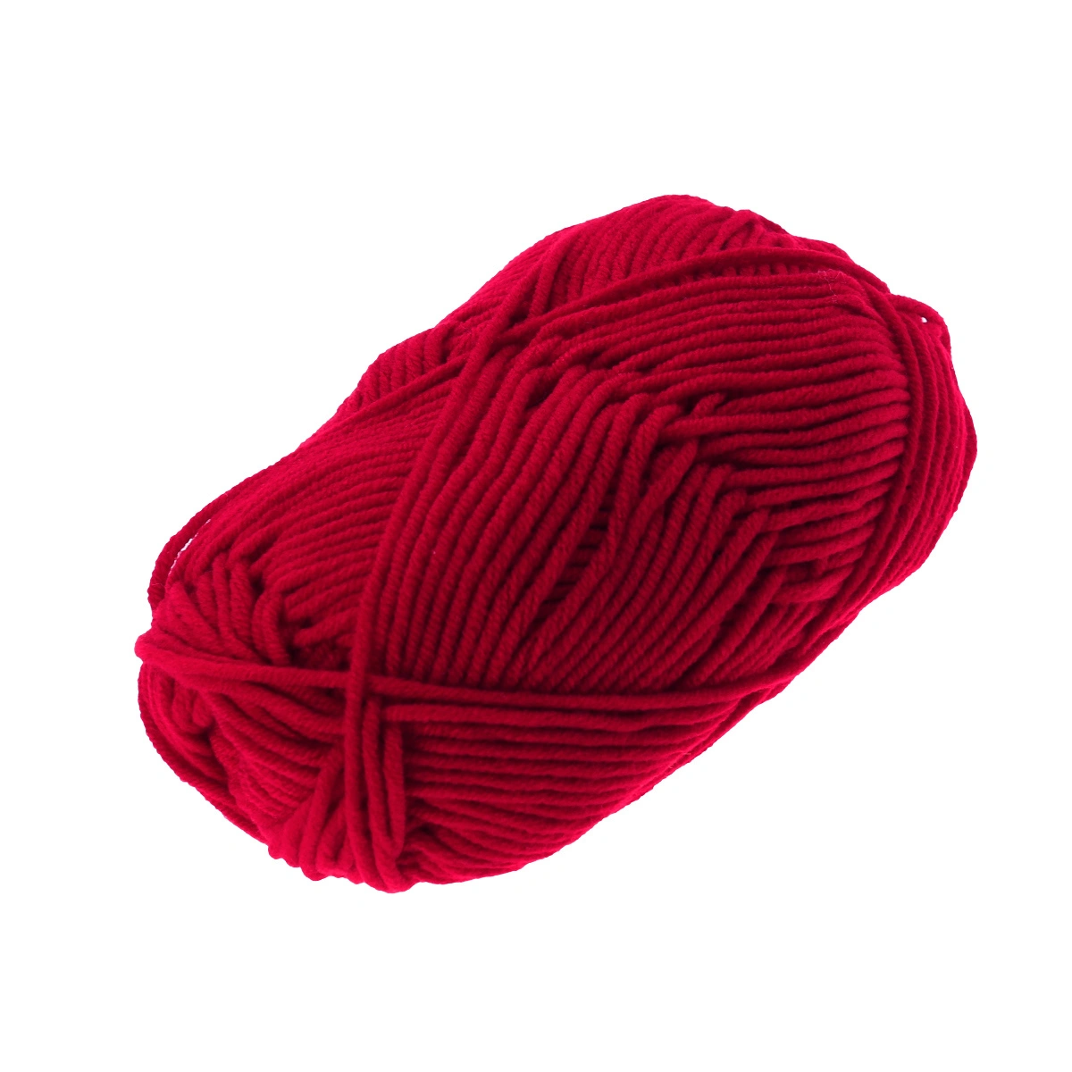 50g Milk Cotton Yarn Cotton Chunky Hand-woven Crochet Knitting Wool Yarn Warm Yarn for Sweaters Hats Scarves DIY (Red)