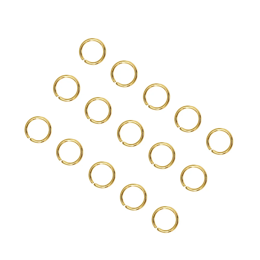 200pcs 12x10mm Golden Spring Rings Bag Buckle Split Circle Stainless Steel Key Chain Rings