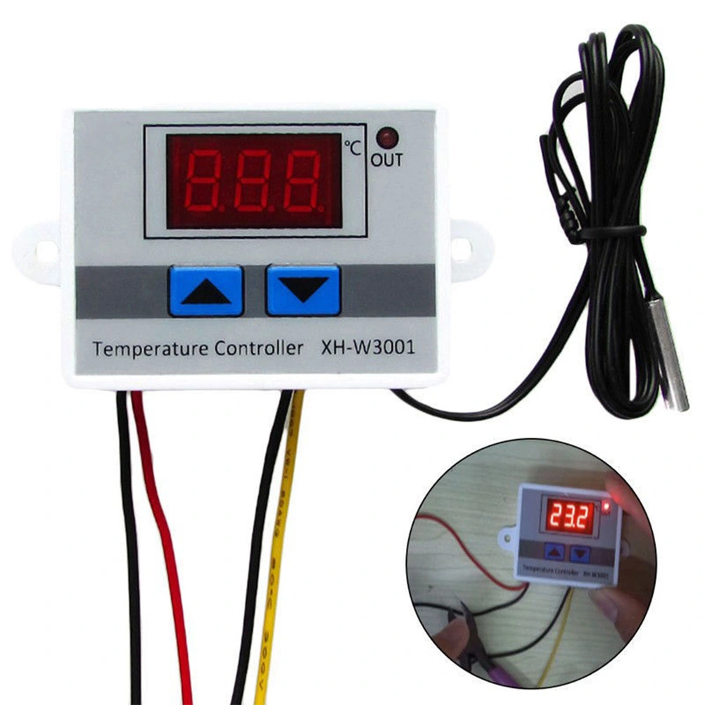 12V 120W Programmable Thermostat Smart Digital Thermostat Cooling and Heating Temperature Controller for Central Air Conditioner Fan Coil Units (White)