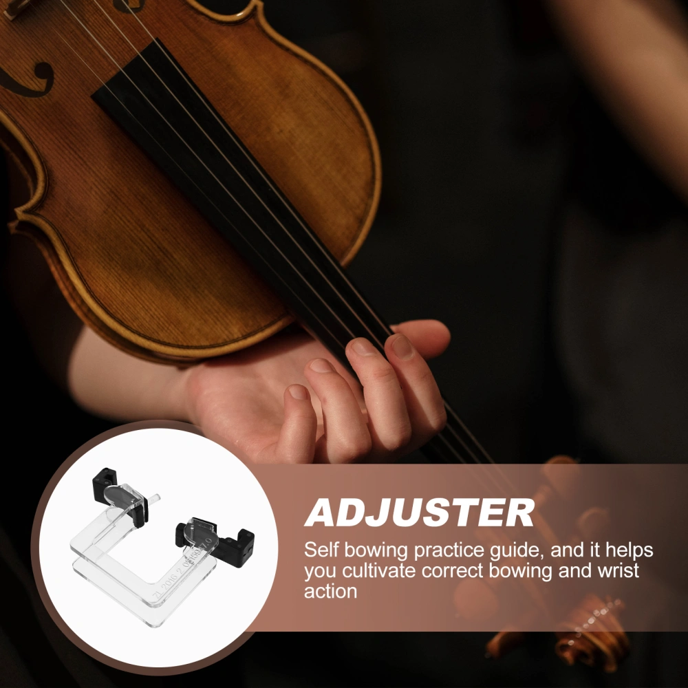 1pc Durable Violin Bow Collimator Practice Straighten Adjuster (Transparent)