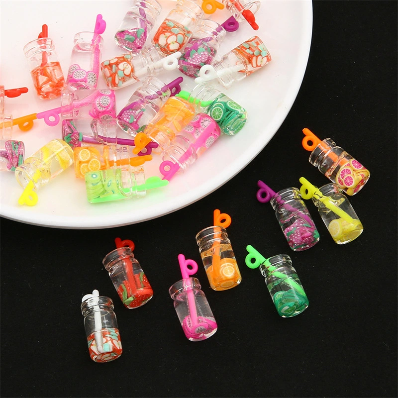 12Pcs Juice Cup Charms Jewelry Pendants Jewelry Making Charms for Handmade Decor (Random Style)