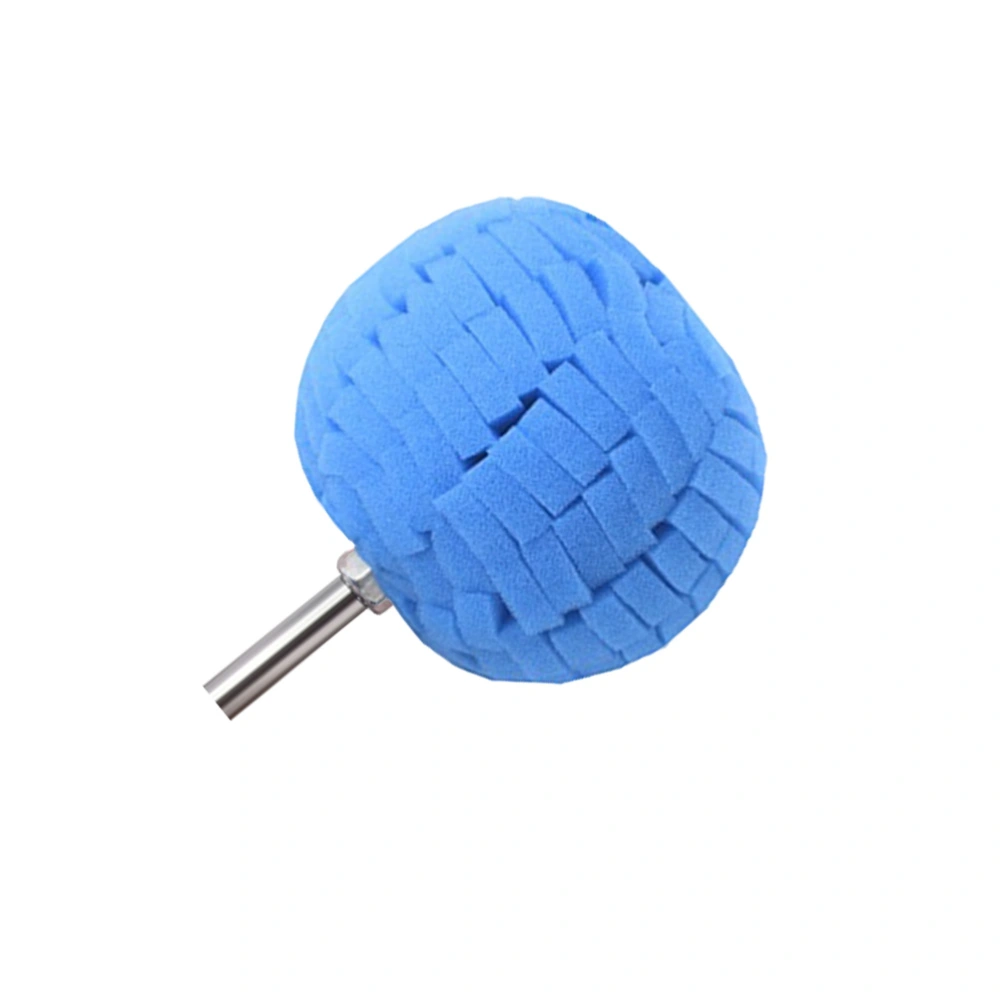 Car Hub Polished Sponge Pads Round Waxing Sponge Ball Detailing Buffer for Car (Blue)