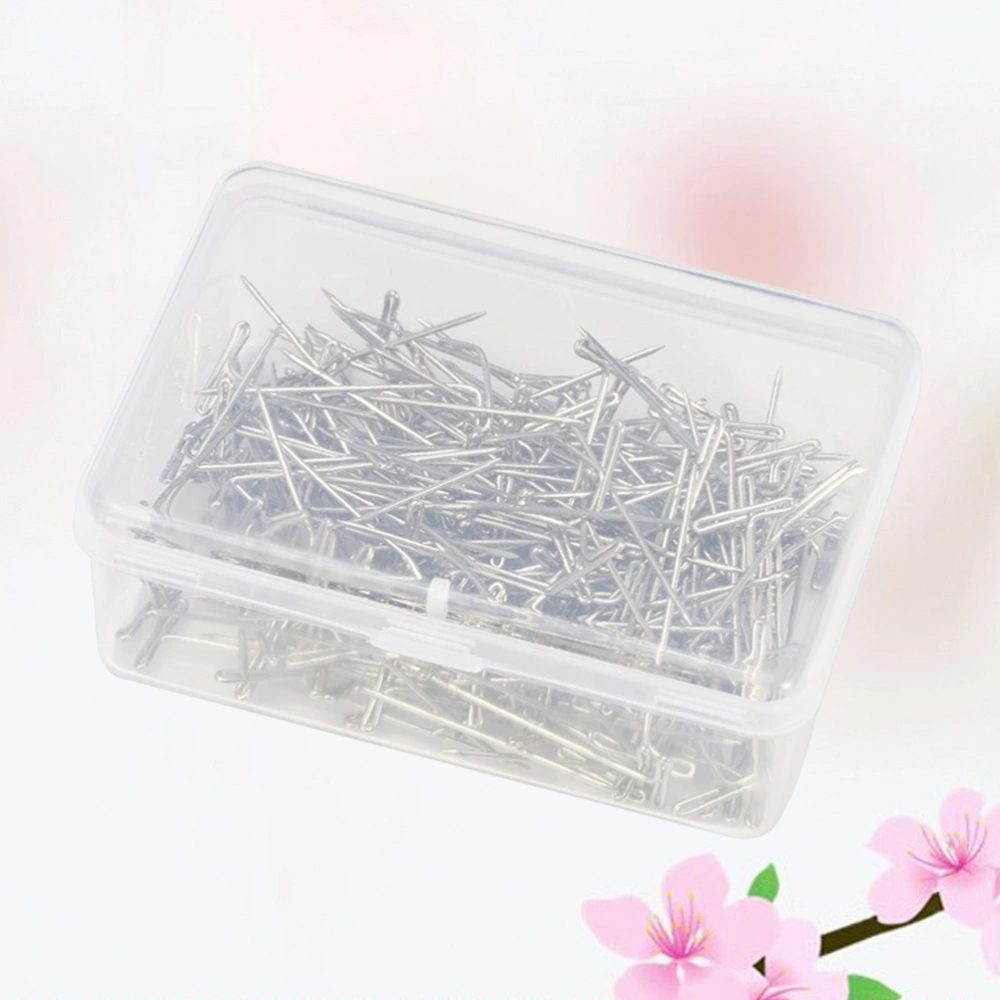 200pcs 32mm Wig Making Set Stainless Steel Wig T with Plastic Box for Wigs Sewing Blocking and Knitting