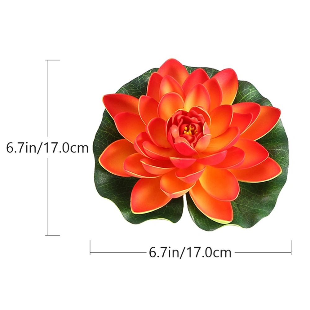 3Pcs Simulation Floating Water Lily Creative Lotus Flower Pond Fish Tank Decor