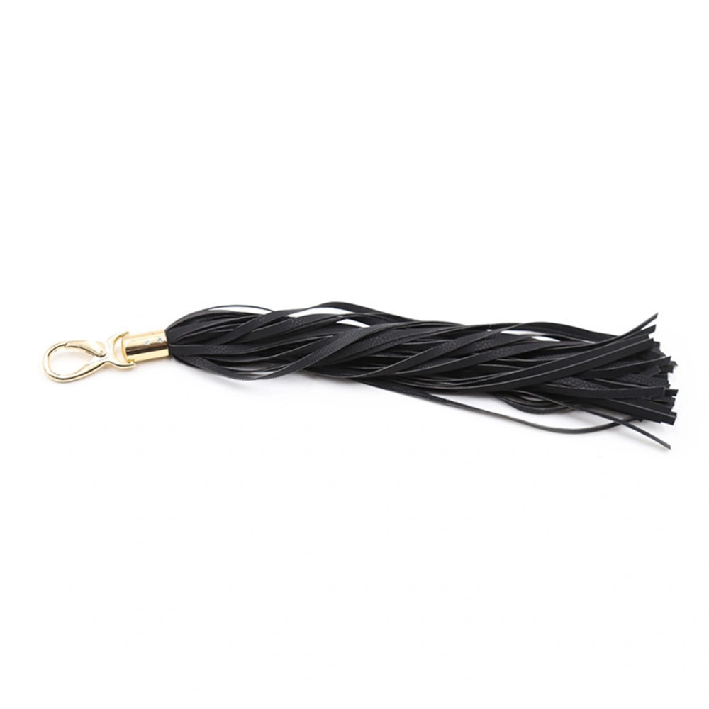 Sex Leather Whip Flirt Erotic Flogger Hand Whip with Tassels Role Play BDSM Kit Under Bed Sex Toys for Male Female Couples(Black)