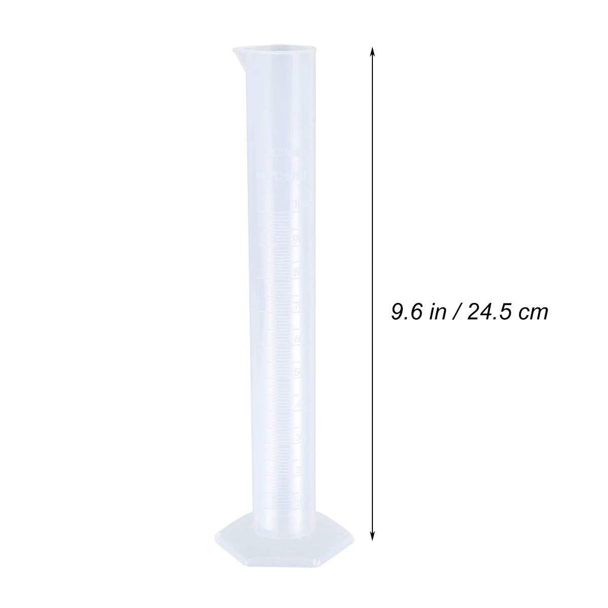 100ml Plastic Graduated Cylinder Beaker Science Measuring Test Tube Flask for Laboratory Home Use