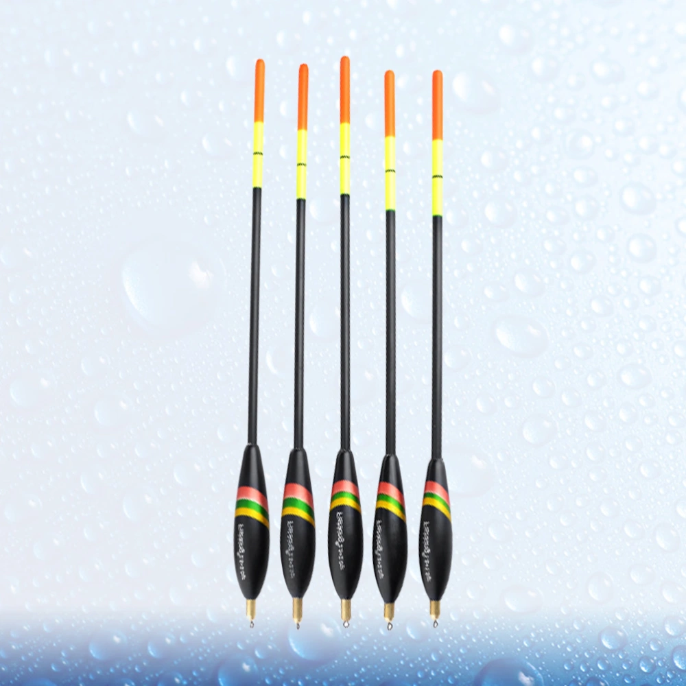 5PCS Outdoor Fish Floats Long Shot Bobbers Wide Tail Fish Drift Fishing Accessories for Lake Sea with Lead Weight