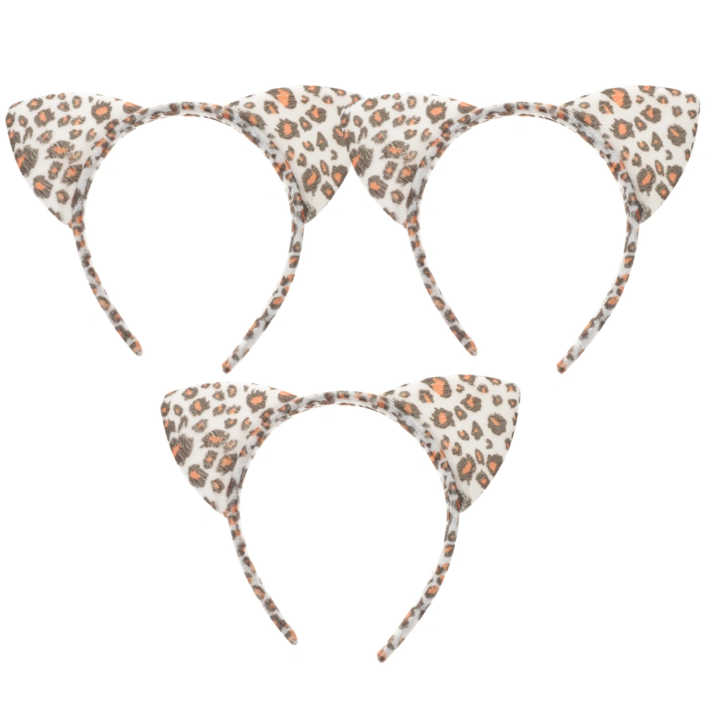 3pcs Leopard Headbands Hair Hoops Animal Headbands Women Hair Accessories