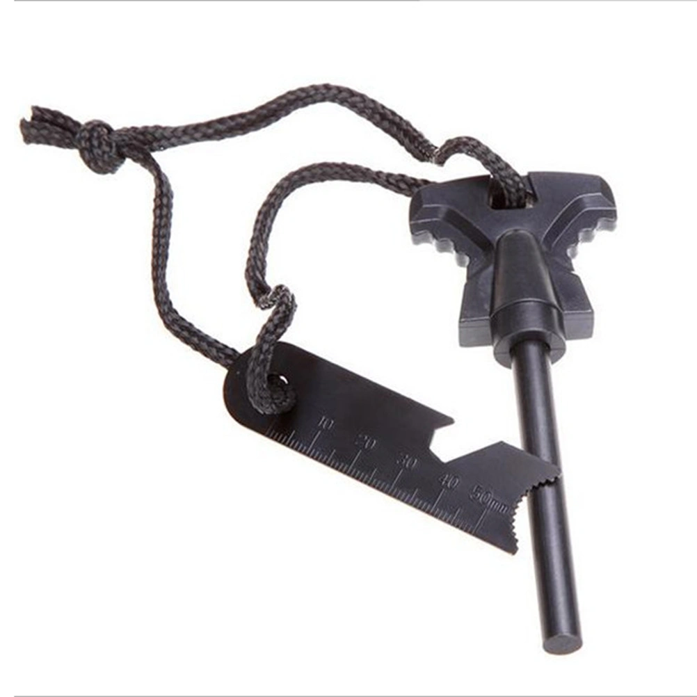 Shaped Fire Starter Flint Firesteel Magnesium Rod Lighter Bushcraft Ignition Kits for Outdoor Travel Camping Adventure Hunting