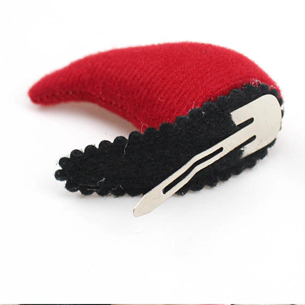 6 Pairs Fashion Red Devil Horn Hair Clips Kids Children Headwear Hairpins For Women Girls Halloween Party Hair Accessories