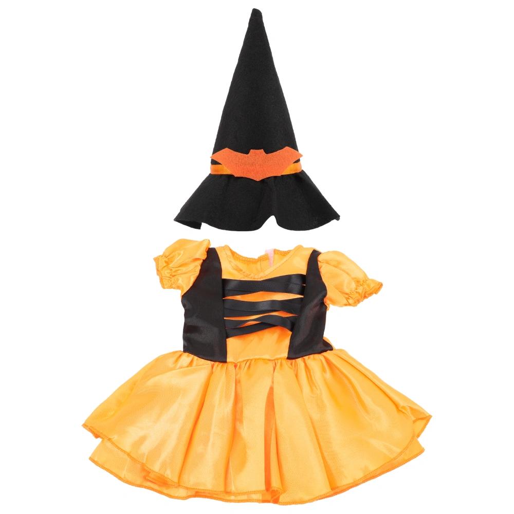 1 Set Doll Dress and Hat Set Adorable Halloween Doll Costumes Compatible with 8 inch Doll