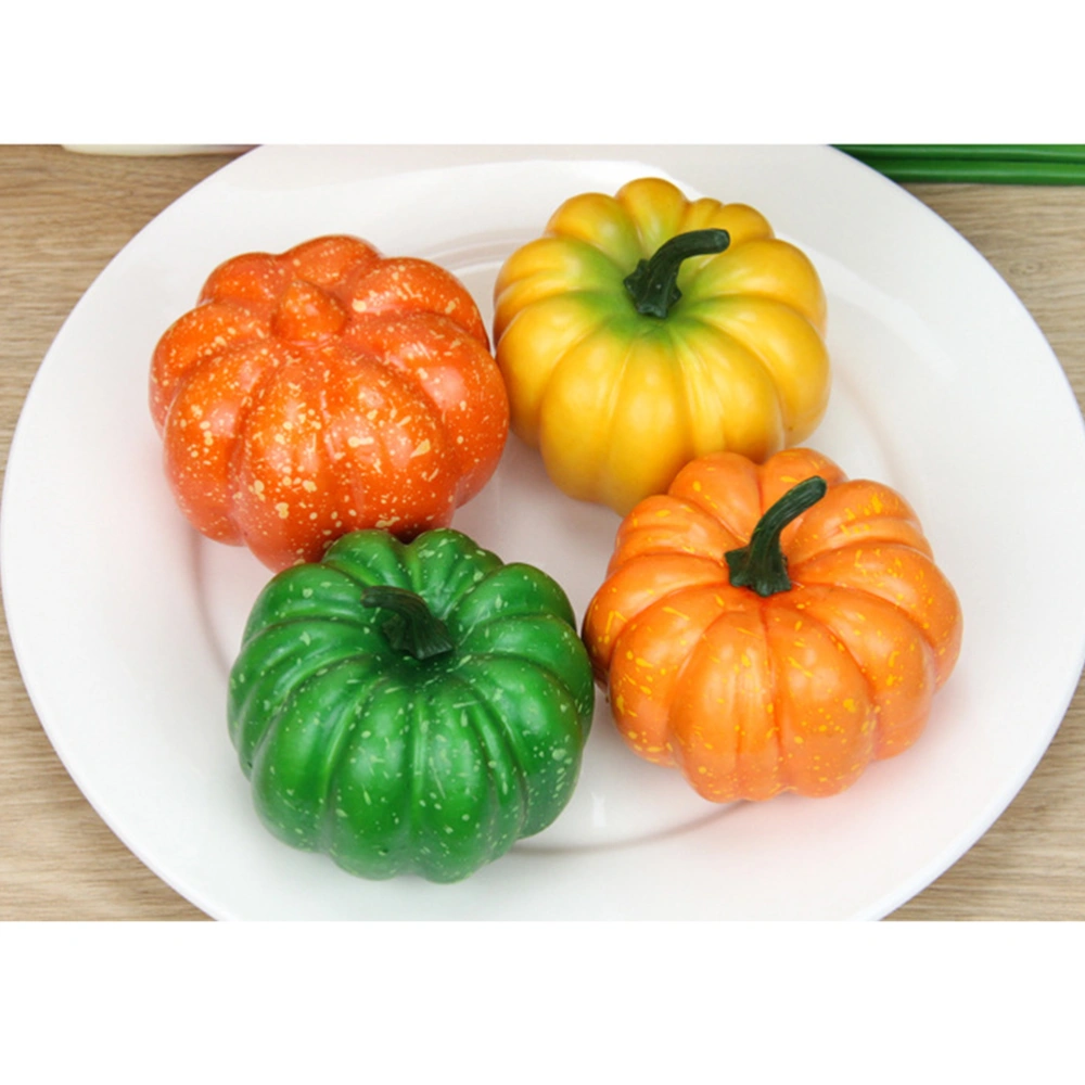 3 Pcs Artificial Pumpkins Mini Fake Pumpkins Simulation Fall Growing Pumpkins for Halloween House Party Decoration