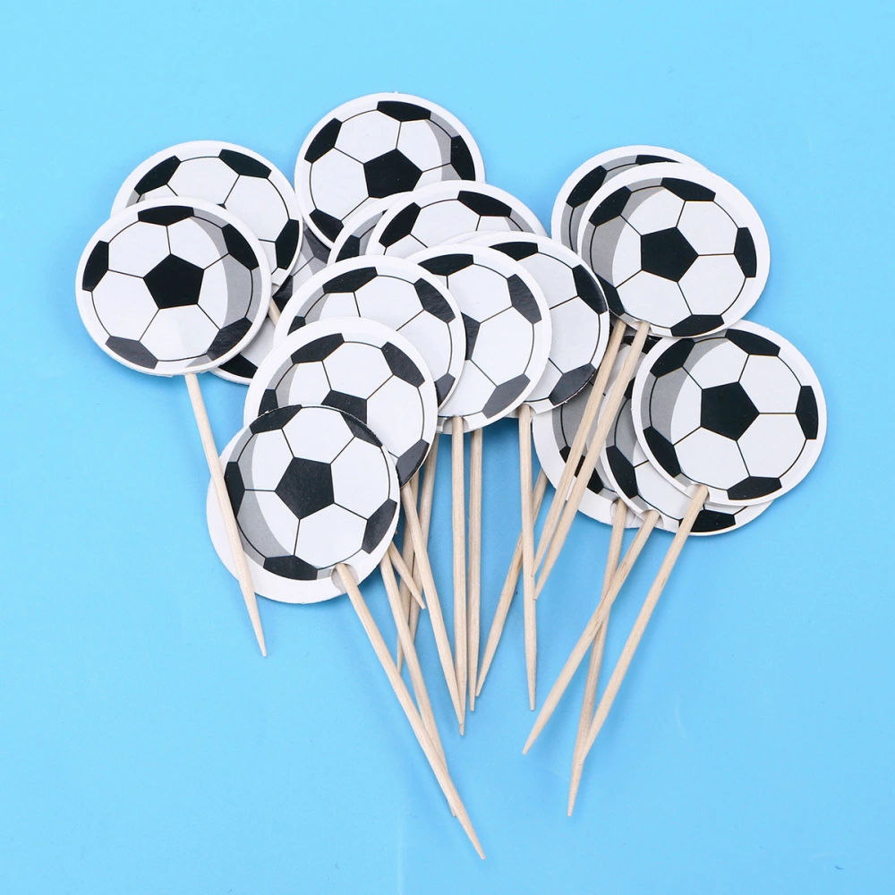 72pcs Team Sports Ball Picks Cupcake Toppers Party Decoration Supplies for Birthday Cake