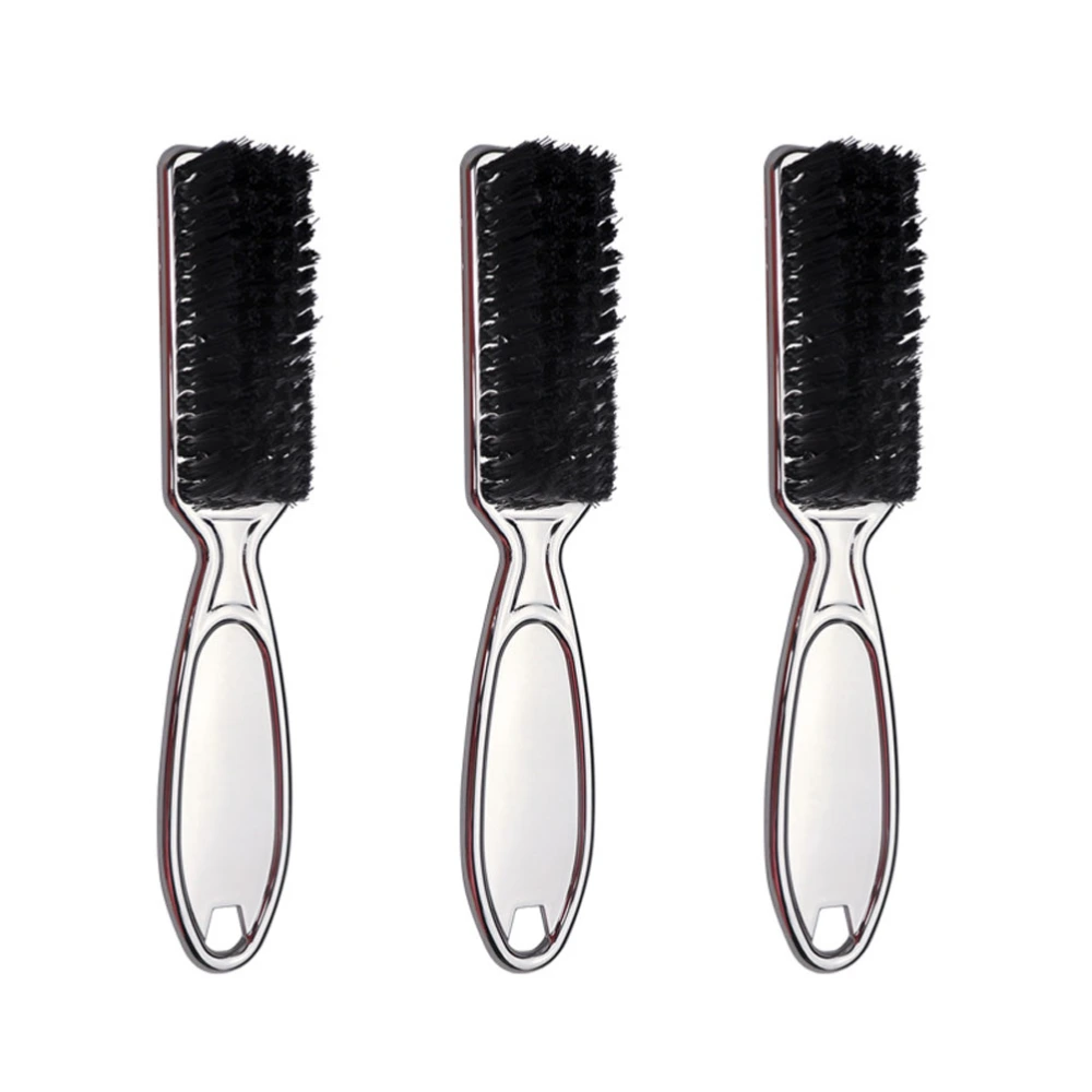 3PCS Transparent Shredded Hair Brush Retro Oil Head Brush Neck Cleaning Brush