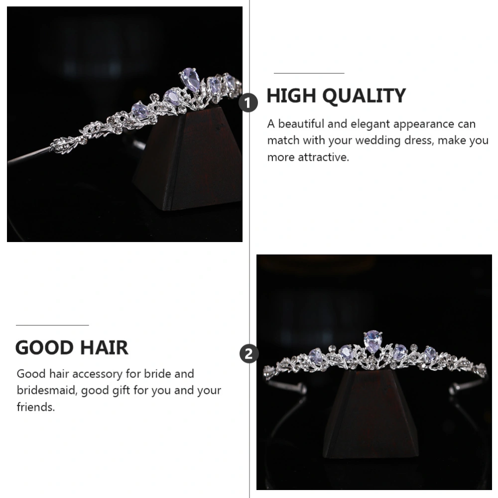 Rhinestone Crown Tiara Bridal Crown Headdress Shiny Wedding Headpiece Hair Band