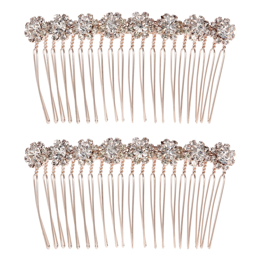 Frcolor 8-Flower Hairpin Combs Crystal Rhinestone Bridal Hair Hair Clips Women Wedding Headpiece For Bride Bridesmaids