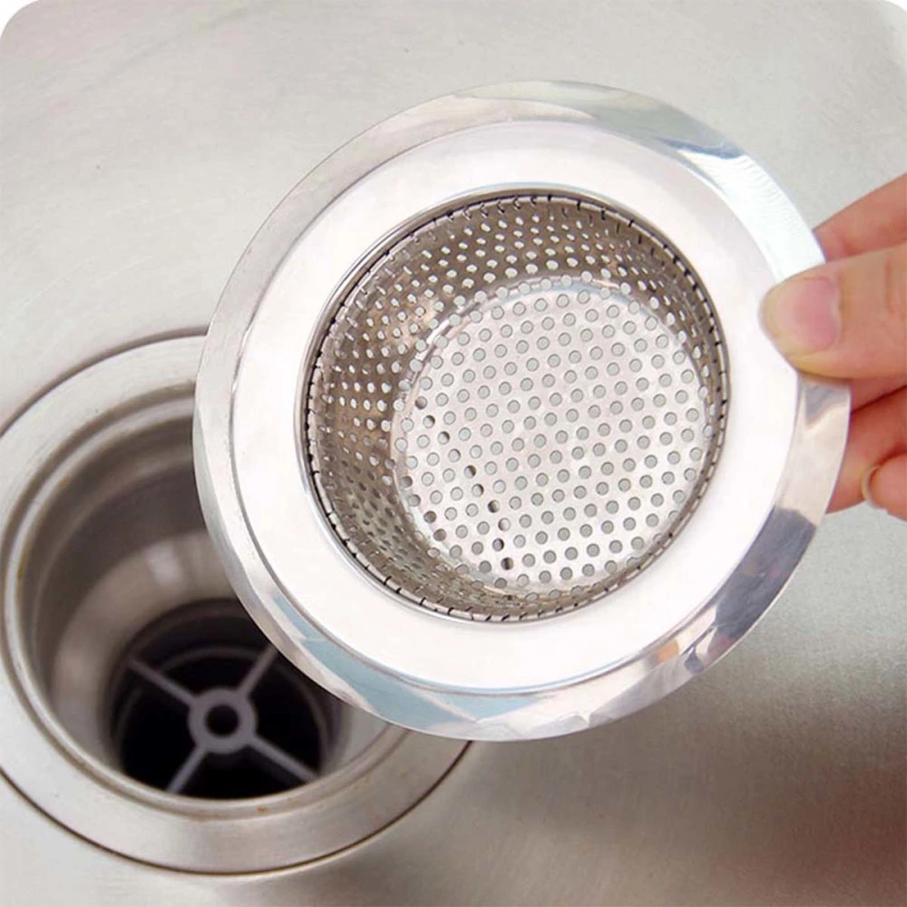 11cm Kitchen Sink Filter Sink Strainer Anti-blocking Stainless Steel Drain Mesh Basket