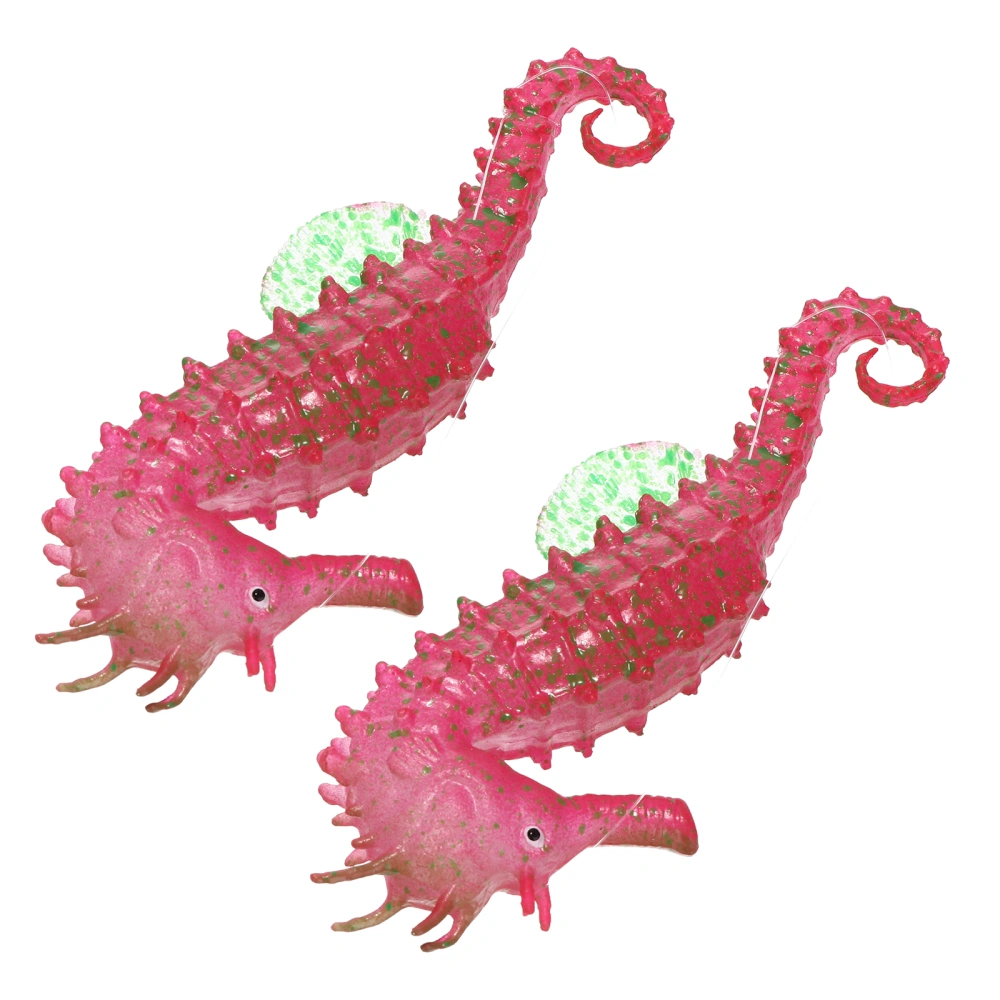 2PCS Fish Tank Ornament Sea Horse Household Office Creative Fish Tank Sea Horse