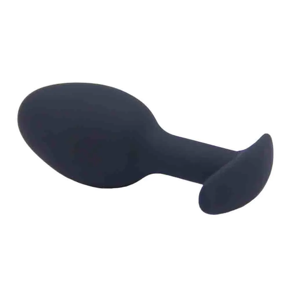 Sexy Black Silicone Anal Plug Massage Adult Sex Toys G-spot Massager for Women(Black)