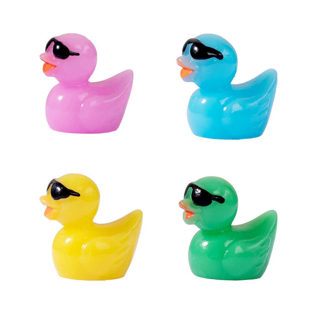 20pcs Cute Miniature Duck Decoration Micro Landscape Small Cartoon Duck Figurine DIY Accessory